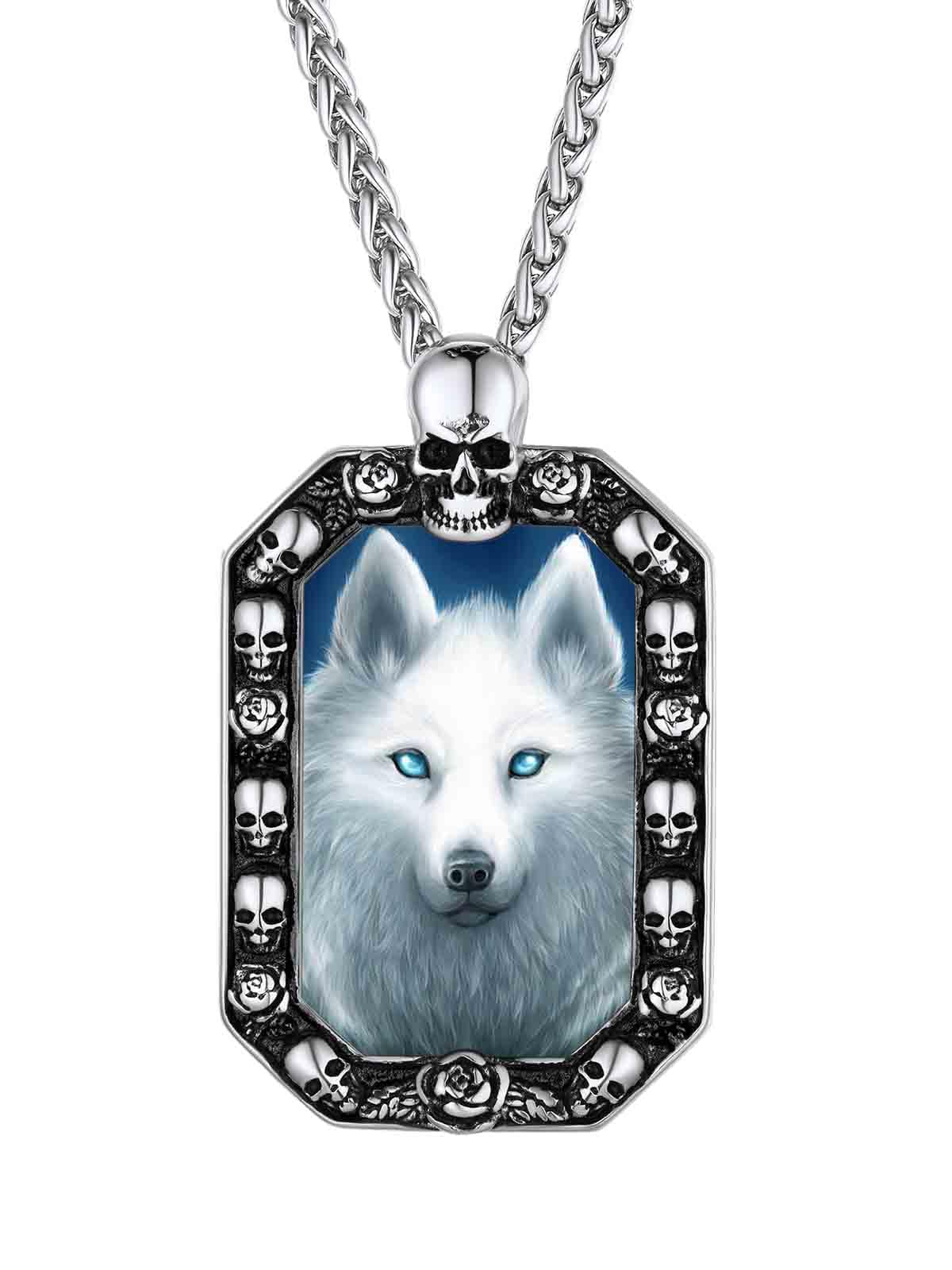FindChic Creative Photo Necklace Personalized for Men Women Dog Tag/Square/Round/Angel Wing/Cat/Oval Shaped Stainless Steel/18K Gold Plated Picture Pendant Custom Text Memorial Jewelry, with Gift Box