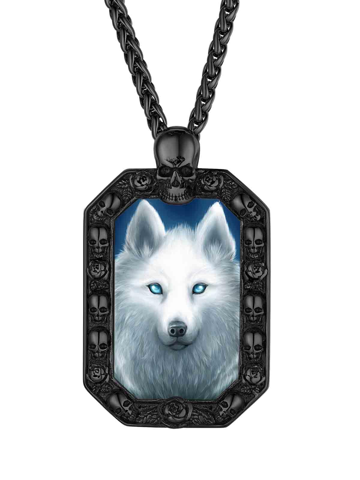 FindChic Creative Photo Necklace Personalized for Men Women Dog Tag/Square/Round/Angel Wing/Cat/Oval Shaped Stainless Steel/18K Gold Plated Picture Pendant Custom Text Memorial Jewelry, with Gift Box
