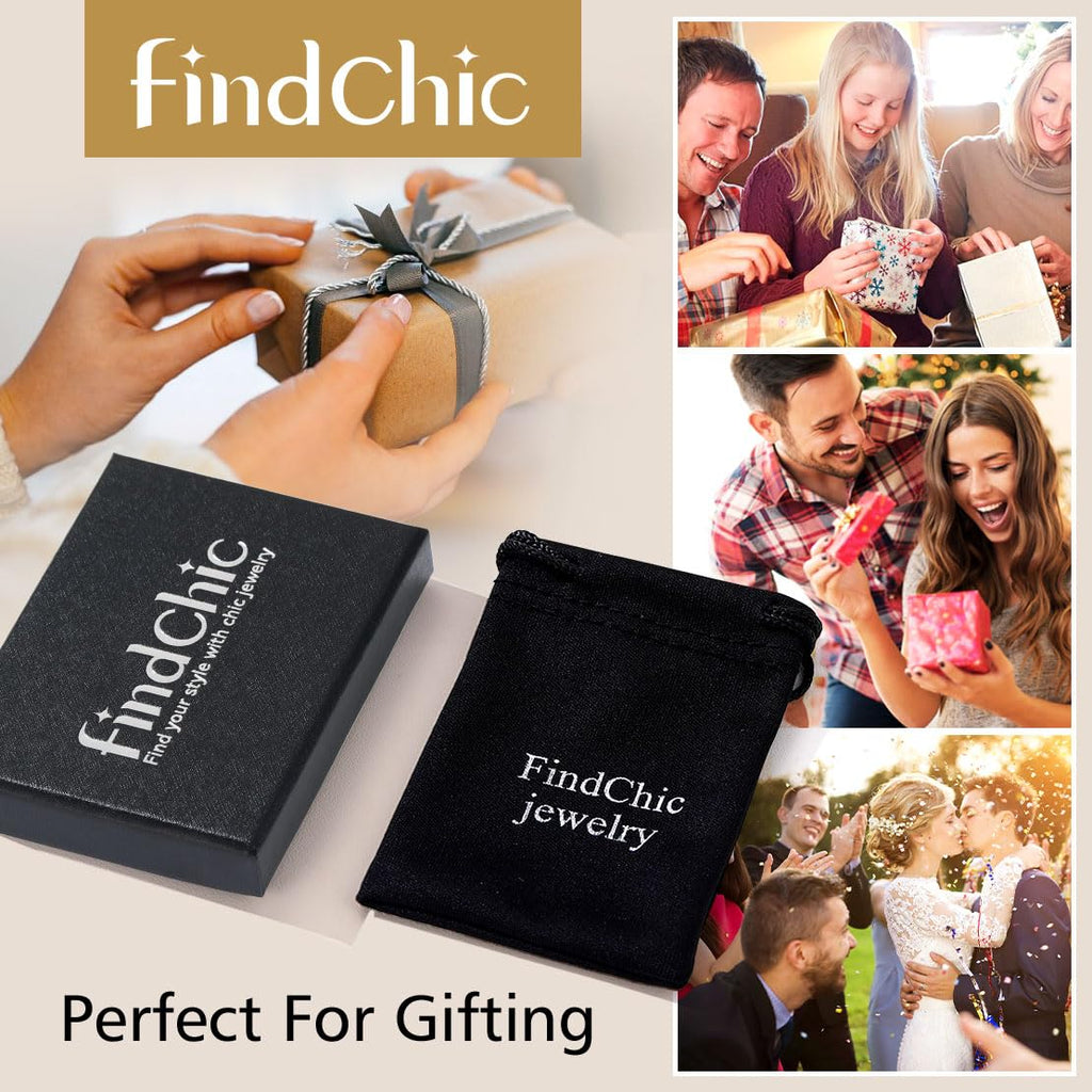 FindChic Creative Photo Necklace Personalized for Men Women Dog Tag/Square/Round/Angel Wing/Cat/Oval Shaped Stainless Steel/18K Gold Plated Picture Pendant Custom Text Memorial Jewelry, with Gift Box