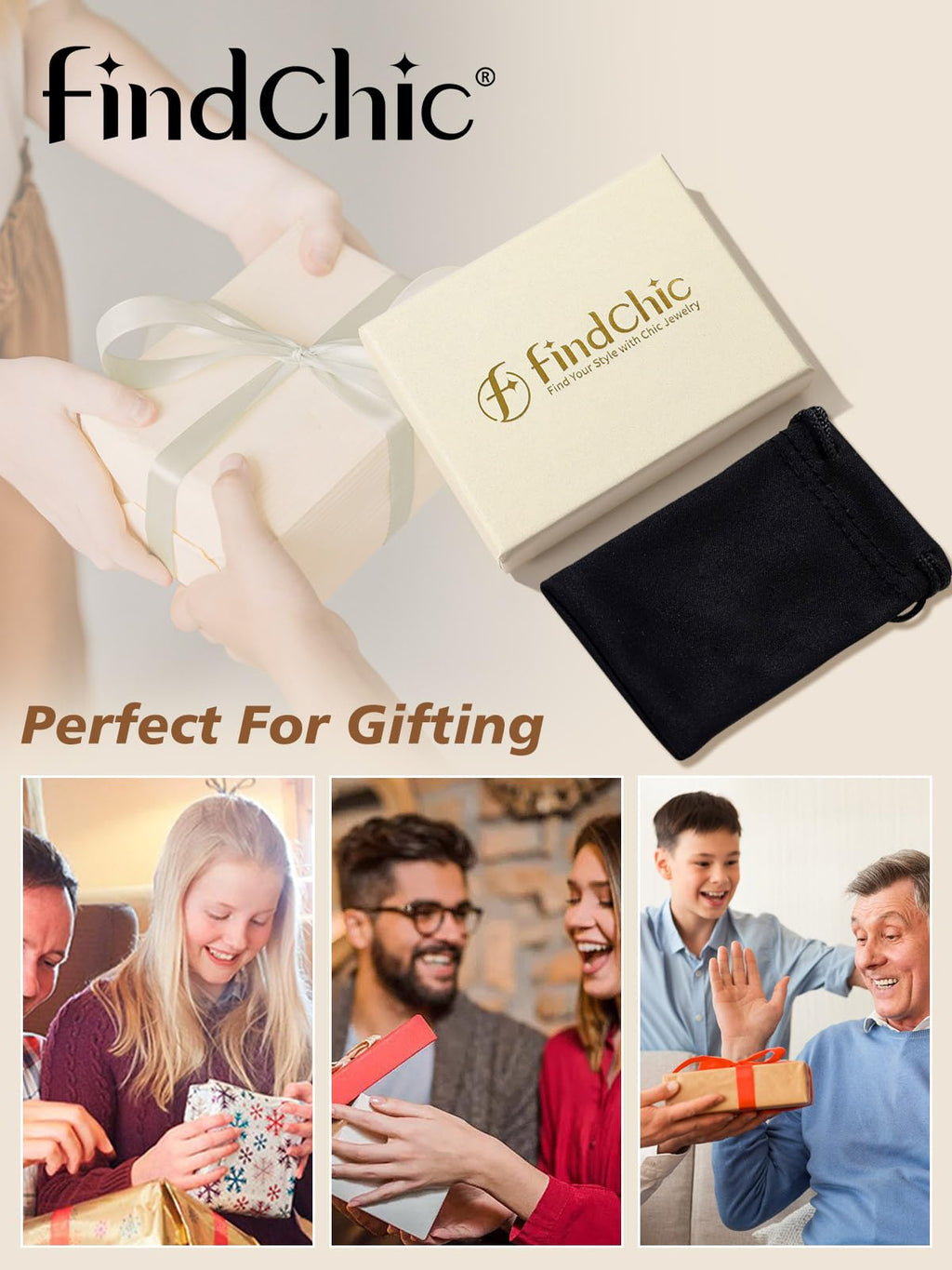 FindChic Creative Photo Necklace Personalized for Men Women Dog Tag/Square/Round/Angel Wing/Cat/Oval Shaped Stainless Steel/18K Gold Plated Picture Pendant Custom Text Memorial Jewelry, with Gift Box