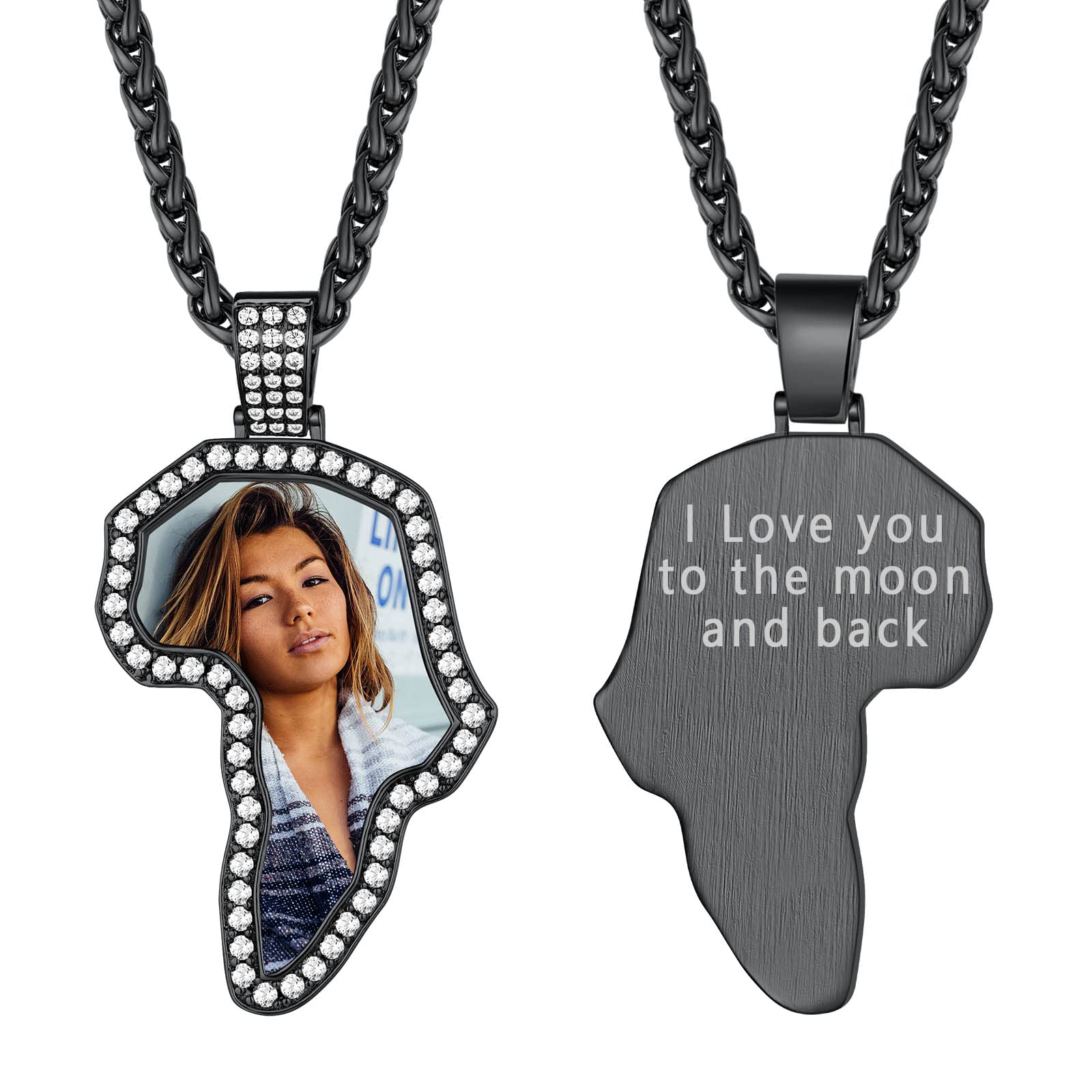 FindChic Creative Photo Necklace Personalized for Men Women Dog Tag/Square/Round/Angel Wing/Cat/Oval Shaped Stainless Steel/18K Gold Plated Picture Pendant Custom Text Memorial Jewelry, with Gift Box