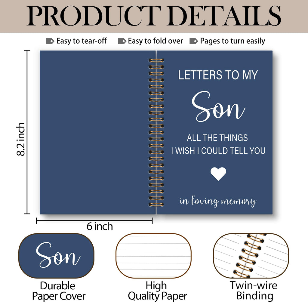 Memorial Gifts for Loss of Dad Grief Notebook Journal, Letters to My Dad in Heaven Journal, Sympathy Notebooks Gifts for Loss of Dad Father, In Loving Memory Sympathy Gifts, 6x8.2In