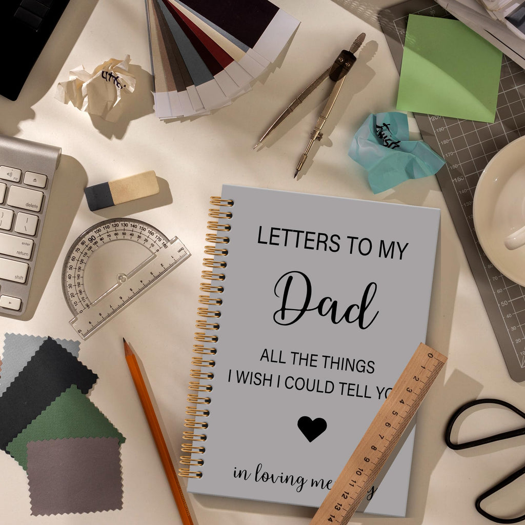 Memorial Gifts for Loss of Dad Grief Notebook Journal, Letters to My Dad in Heaven Journal, Sympathy Notebooks Gifts for Loss of Dad Father, In Loving Memory Sympathy Gifts, 6x8.2In
