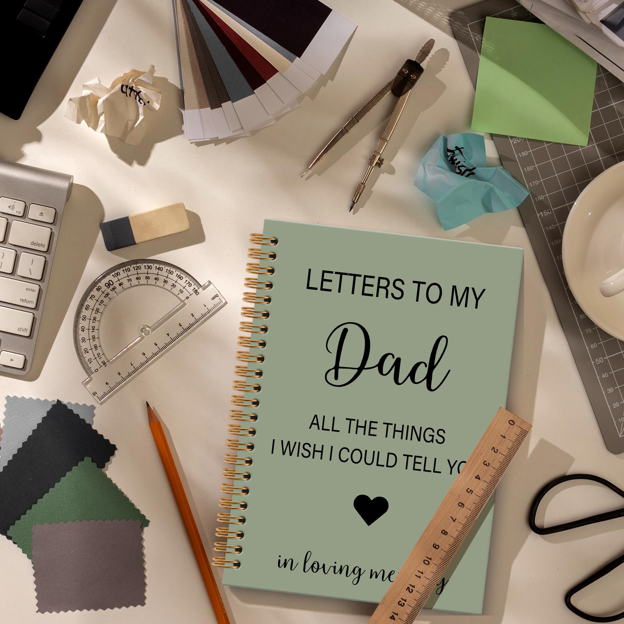 Memorial Gifts for Loss of Dad Grief Notebook Journal, Letters to My Dad in Heaven Journal, Sympathy Notebooks Gifts for Loss of Dad Father, In Loving Memory Sympathy Gifts, 6x8.2In