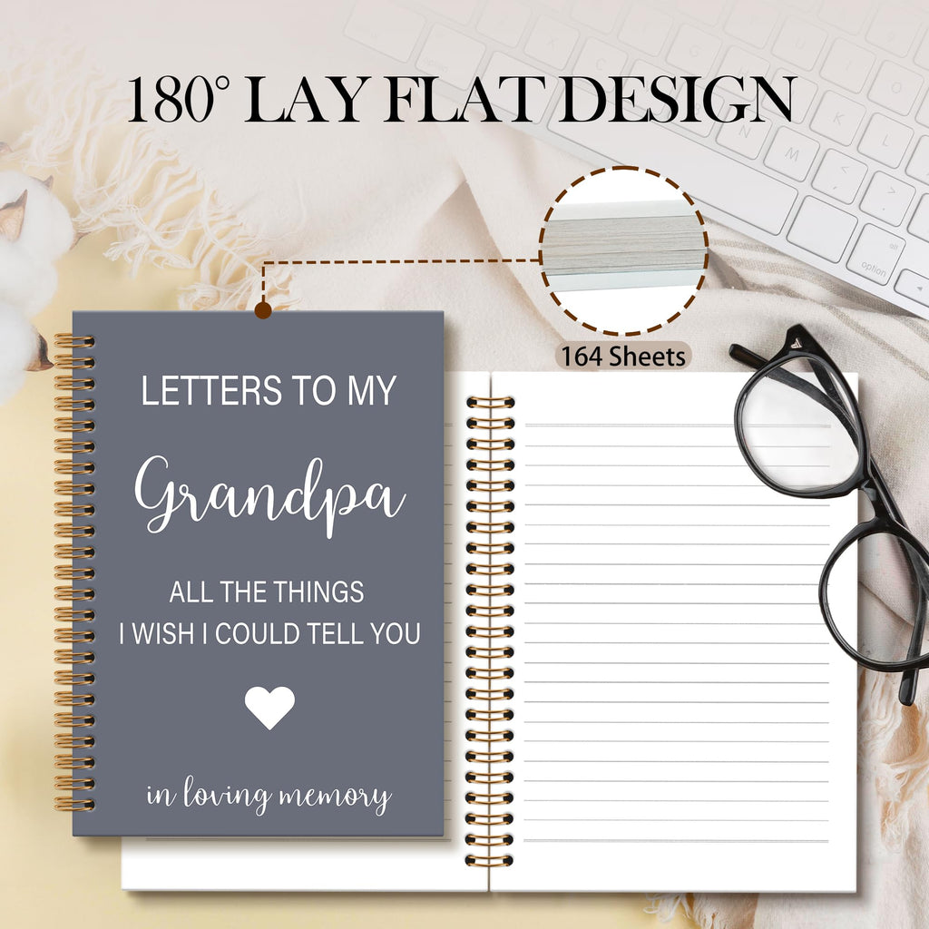 Memorial Gifts for Loss of Dad Grief Notebook Journal, Letters to My Dad in Heaven Journal, Sympathy Notebooks Gifts for Loss of Dad Father, In Loving Memory Sympathy Gifts, 6x8.2In