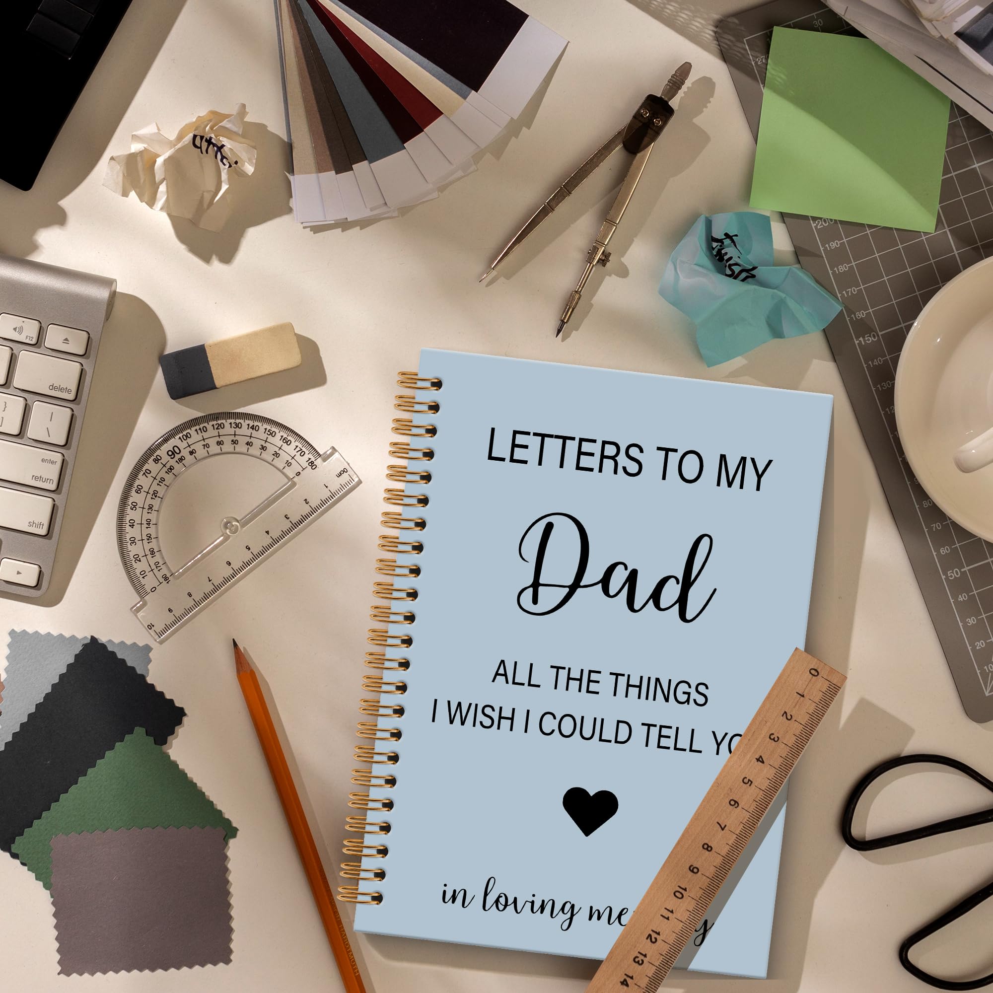 Memorial Gifts for Loss of Dad Grief Notebook Journal, Letters to My Dad in Heaven Journal, Sympathy Notebooks Gifts for Loss of Dad Father, In Loving Memory Sympathy Gifts, 6x8.2In
