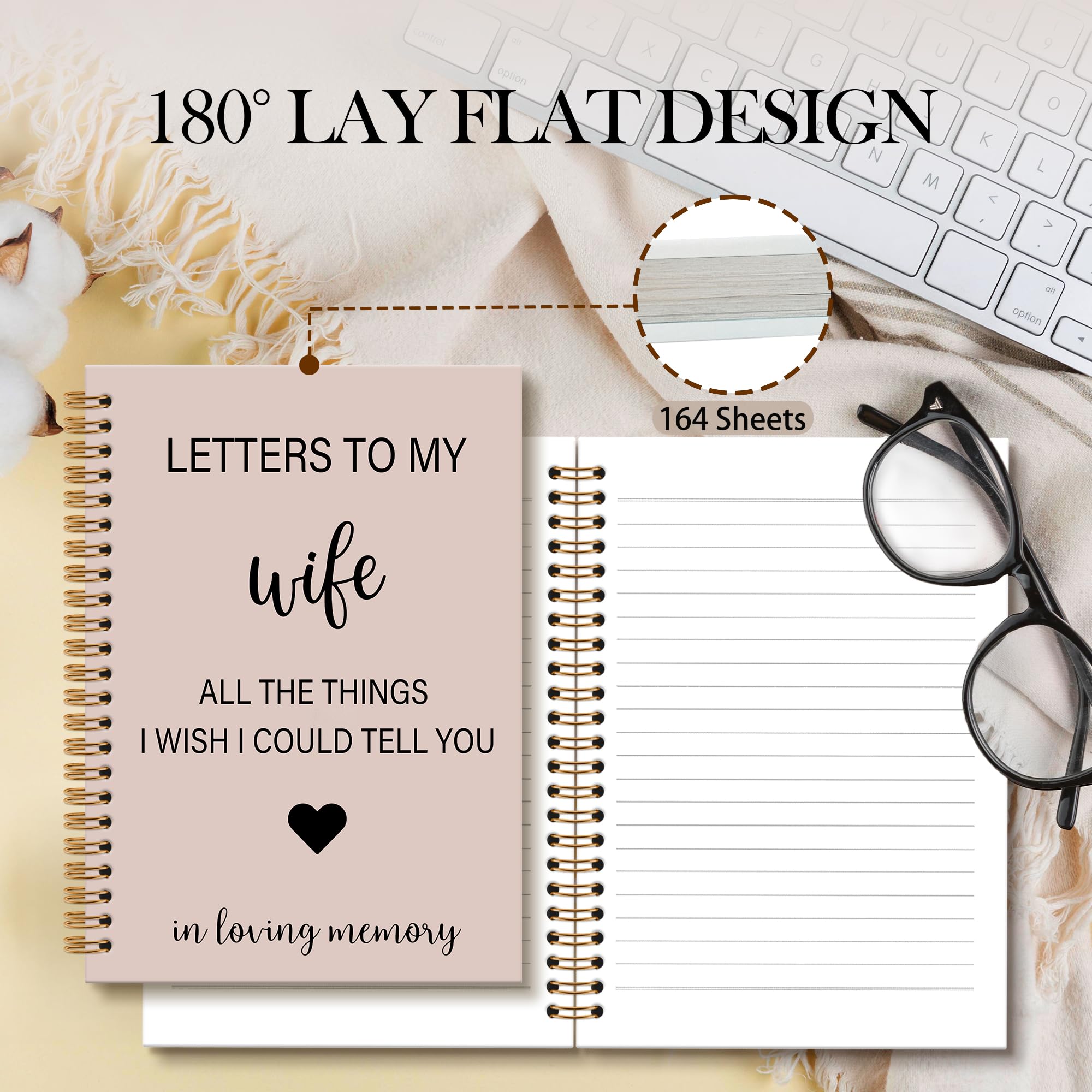 Memorial Gifts for Loss of Dad Grief Notebook Journal, Letters to My Dad in Heaven Journal, Sympathy Notebooks Gifts for Loss of Dad Father, In Loving Memory Sympathy Gifts, 6x8.2In