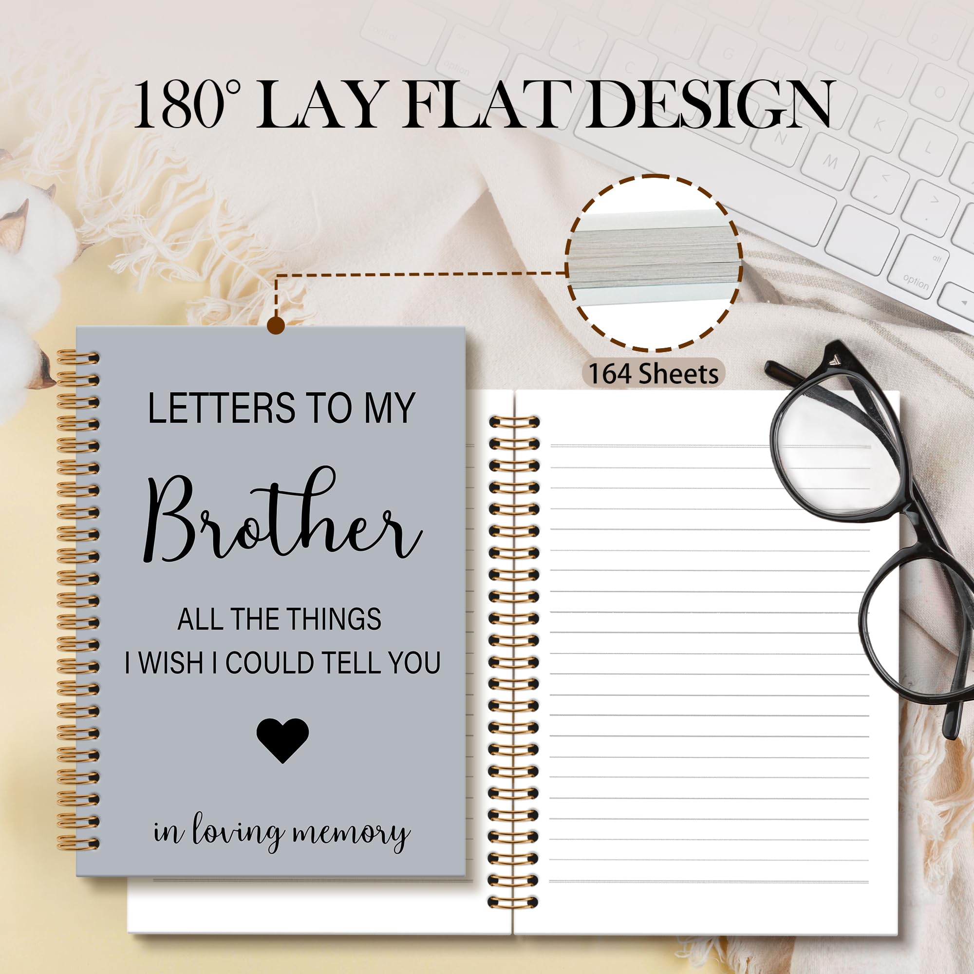 Memorial Gifts for Loss of Dad Grief Notebook Journal, Letters to My Dad in Heaven Journal, Sympathy Notebooks Gifts for Loss of Dad Father, In Loving Memory Sympathy Gifts, 6x8.2In