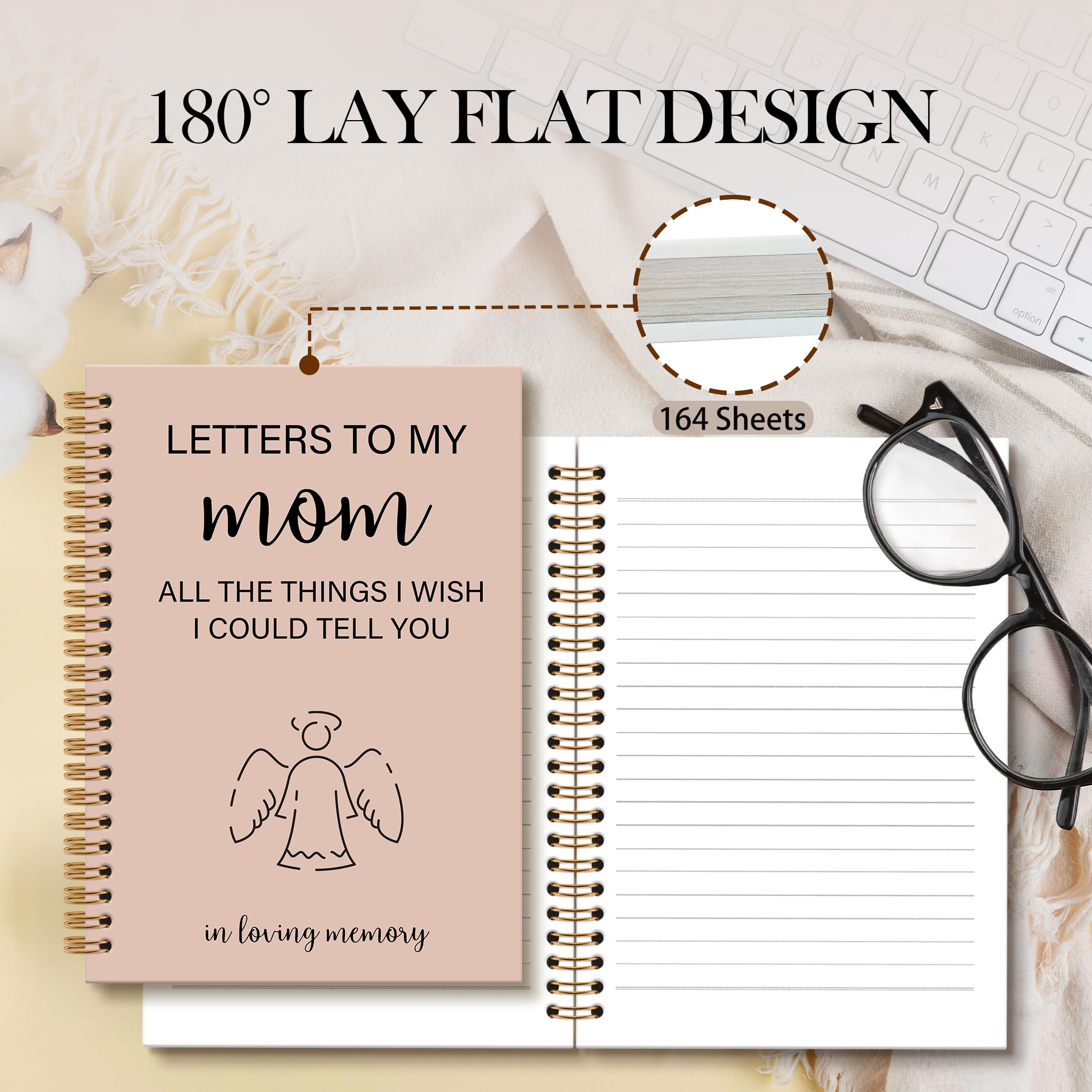 Memorial Gifts for Loss of Dad Grief Notebook Journal, Letters to My Dad in Heaven Journal, Sympathy Notebooks Gifts for Loss of Dad Father, In Loving Memory Sympathy Gifts, 6x8.2In