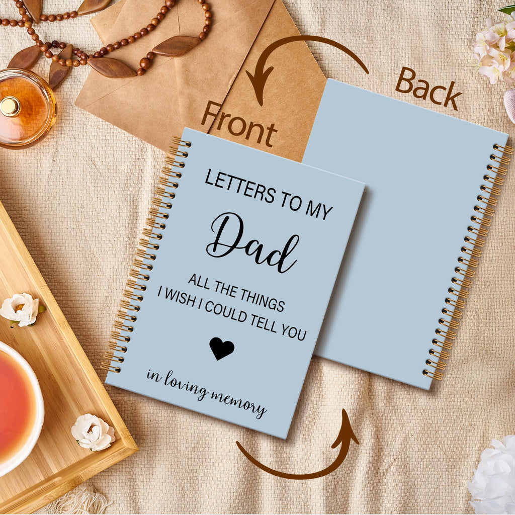 Memorial Gifts for Loss of Dad Grief Notebook Journal, Letters to My Dad in Heaven Journal, Sympathy Notebooks Gifts for Loss of Dad Father, In Loving Memory Sympathy Gifts, 6x8.2In