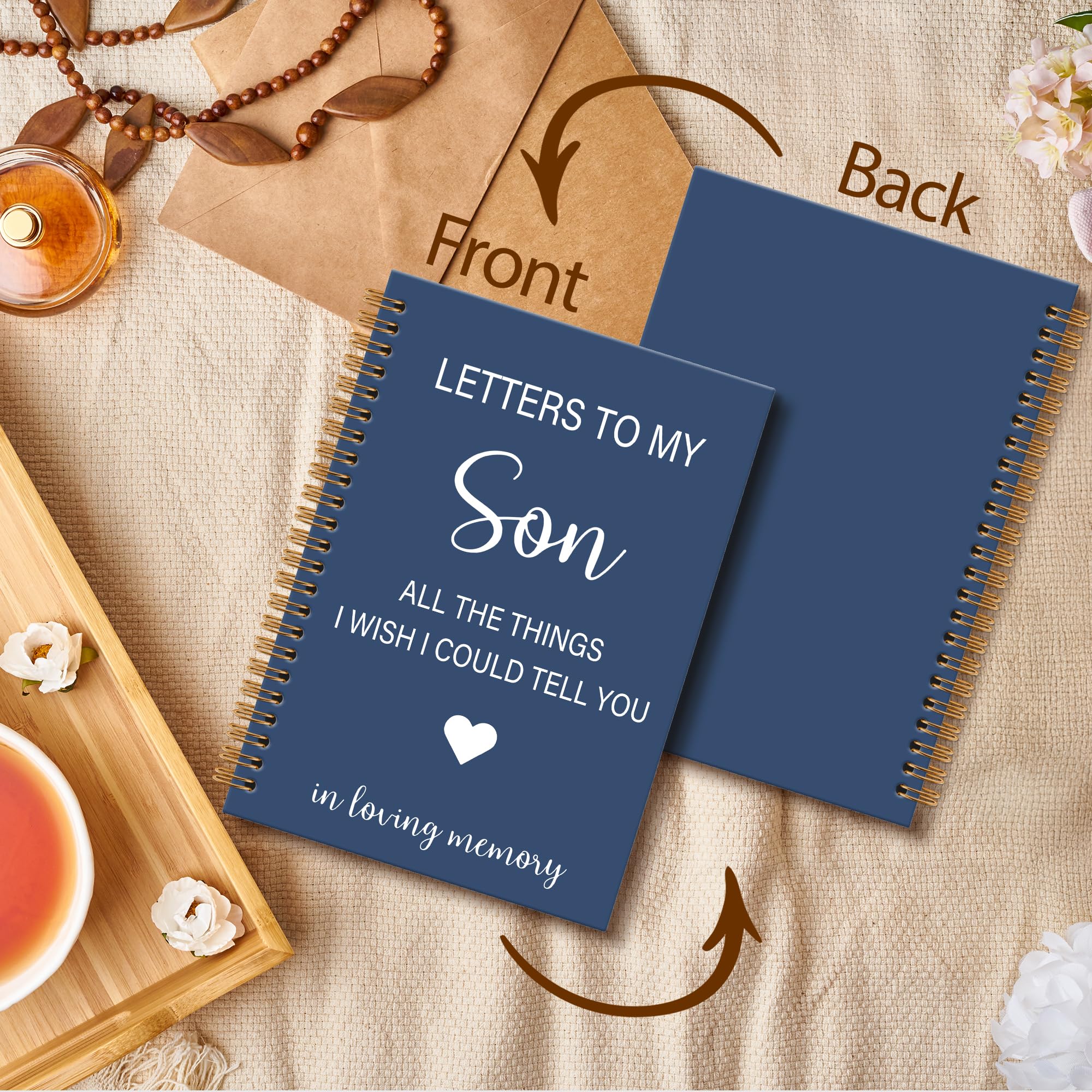 Memorial Gifts for Loss of Dad Grief Notebook Journal, Letters to My Dad in Heaven Journal, Sympathy Notebooks Gifts for Loss of Dad Father, In Loving Memory Sympathy Gifts, 6x8.2In