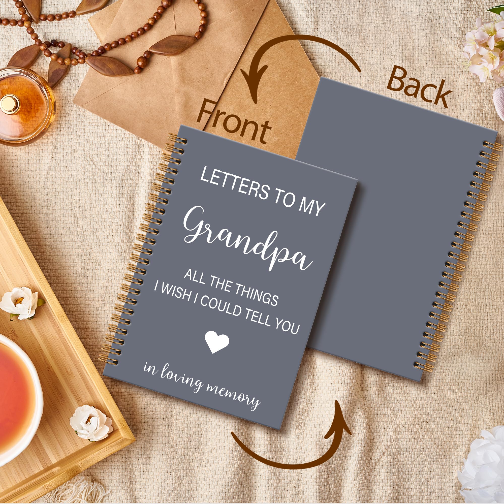 Memorial Gifts for Loss of Dad Grief Notebook Journal, Letters to My Dad in Heaven Journal, Sympathy Notebooks Gifts for Loss of Dad Father, In Loving Memory Sympathy Gifts, 6x8.2In