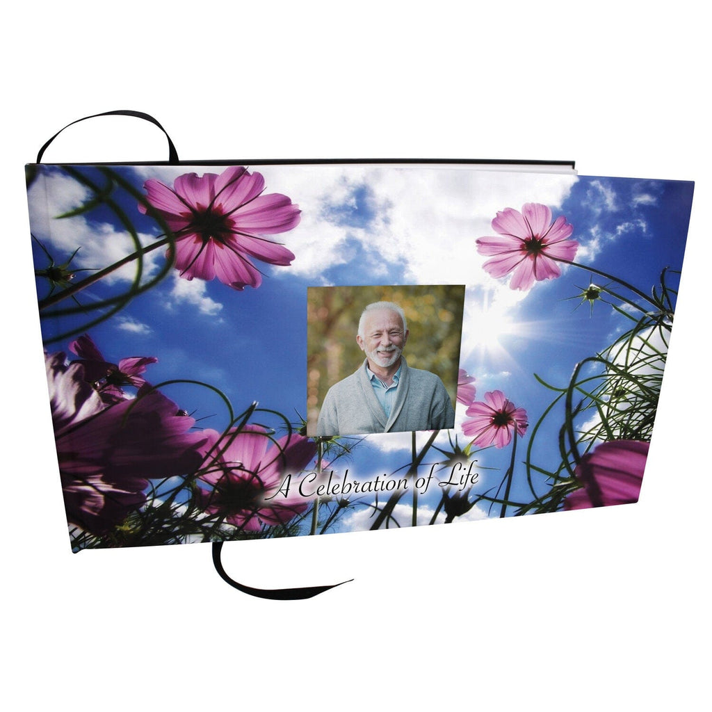 Morning Glories Matching Themed 'Celebration of Life' Guest Book for Funeral or Memorial Service