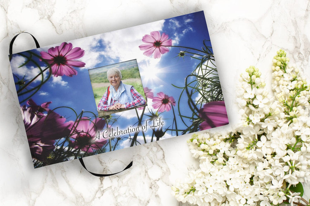 Morning Glories Matching Themed 'Celebration of Life' Guest Book for Funeral or Memorial Service