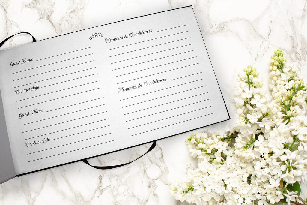 Morning Glories Matching Themed 'Celebration of Life' Guest Book for Funeral or Memorial Service