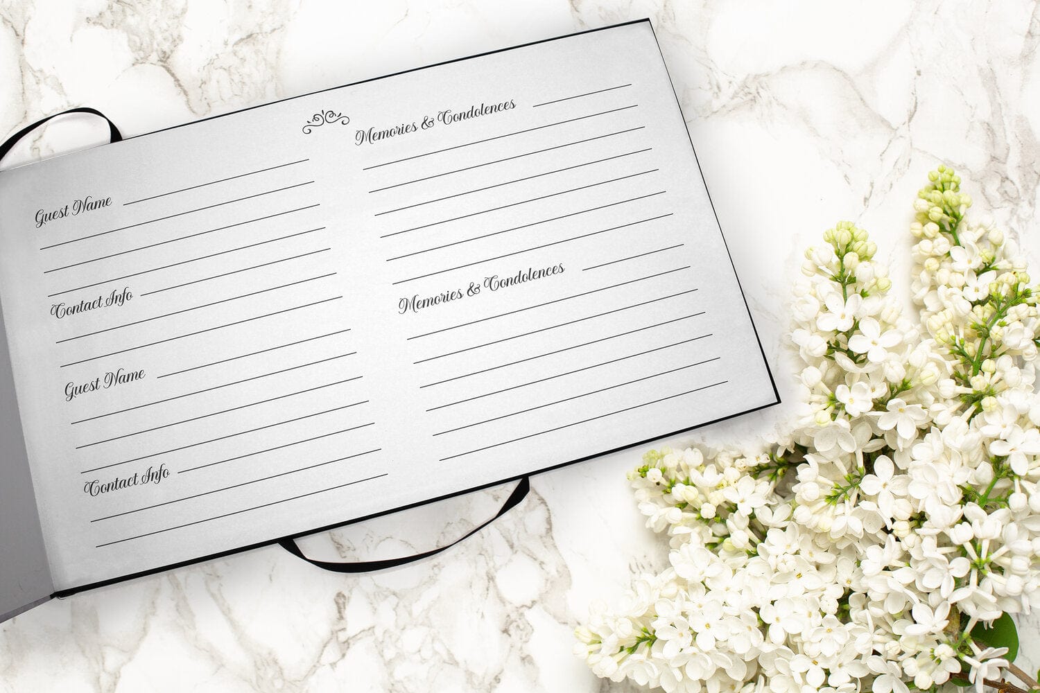 Morning Glories Matching Themed 'Celebration of Life' Guest Book for Funeral or Memorial Service