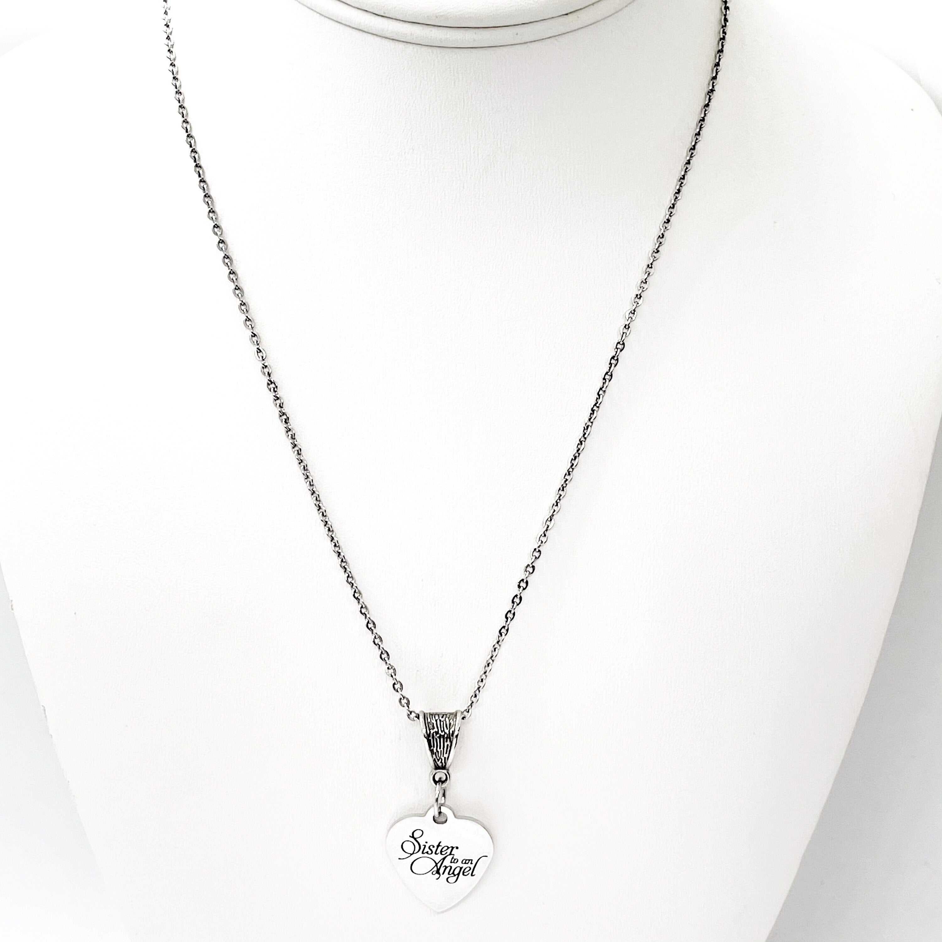 Sister Memorial, Sister To An Angel Necklace, Loss Of Sister Gift, My Angel Sister, Sympathy Gift, My Sister Is My Angel, Missing My Sister