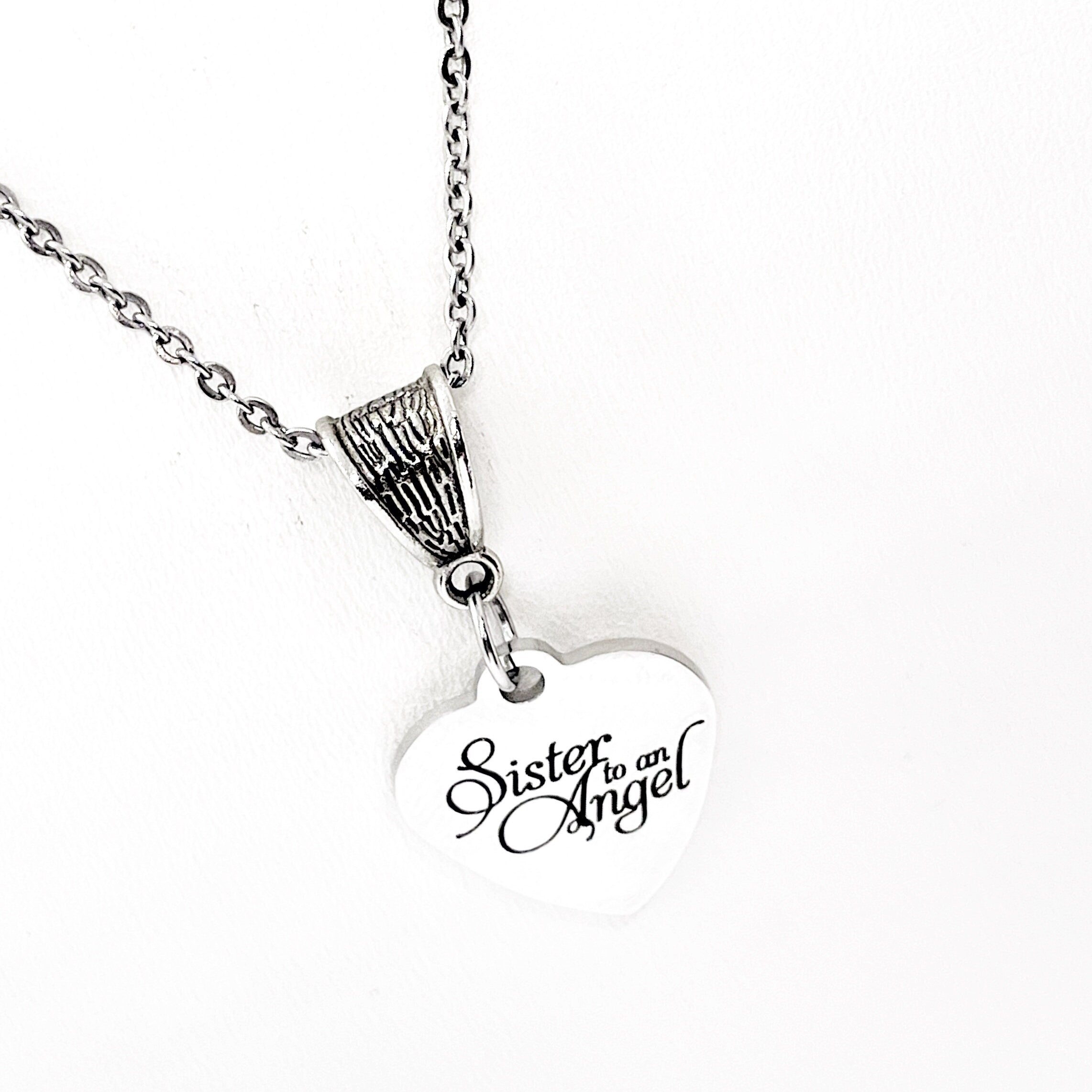 Sister Memorial, Sister To An Angel Necklace, Loss Of Sister Gift, My Angel Sister, Sympathy Gift, My Sister Is My Angel, Missing My Sister