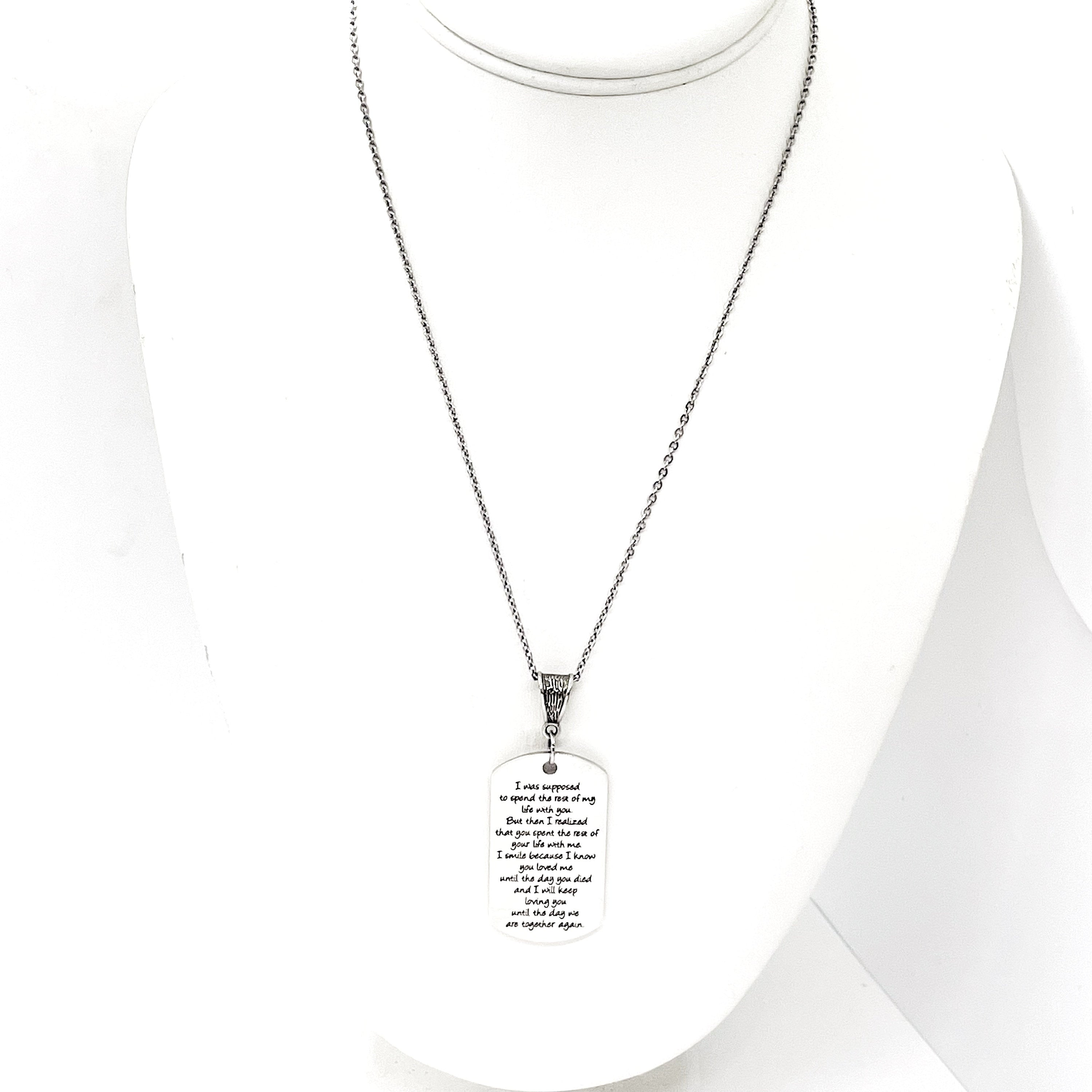 Love Gift, The Rest Of My Life Necklace, Until We Are Together Again, Memorial Gift, Remembering Him, Loss Of Husband, Death Of Husband